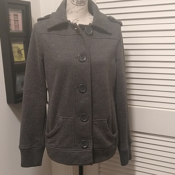 Iris Basic Jackets & Blazers - GREY COTTON PEACOAT 🌸🖤